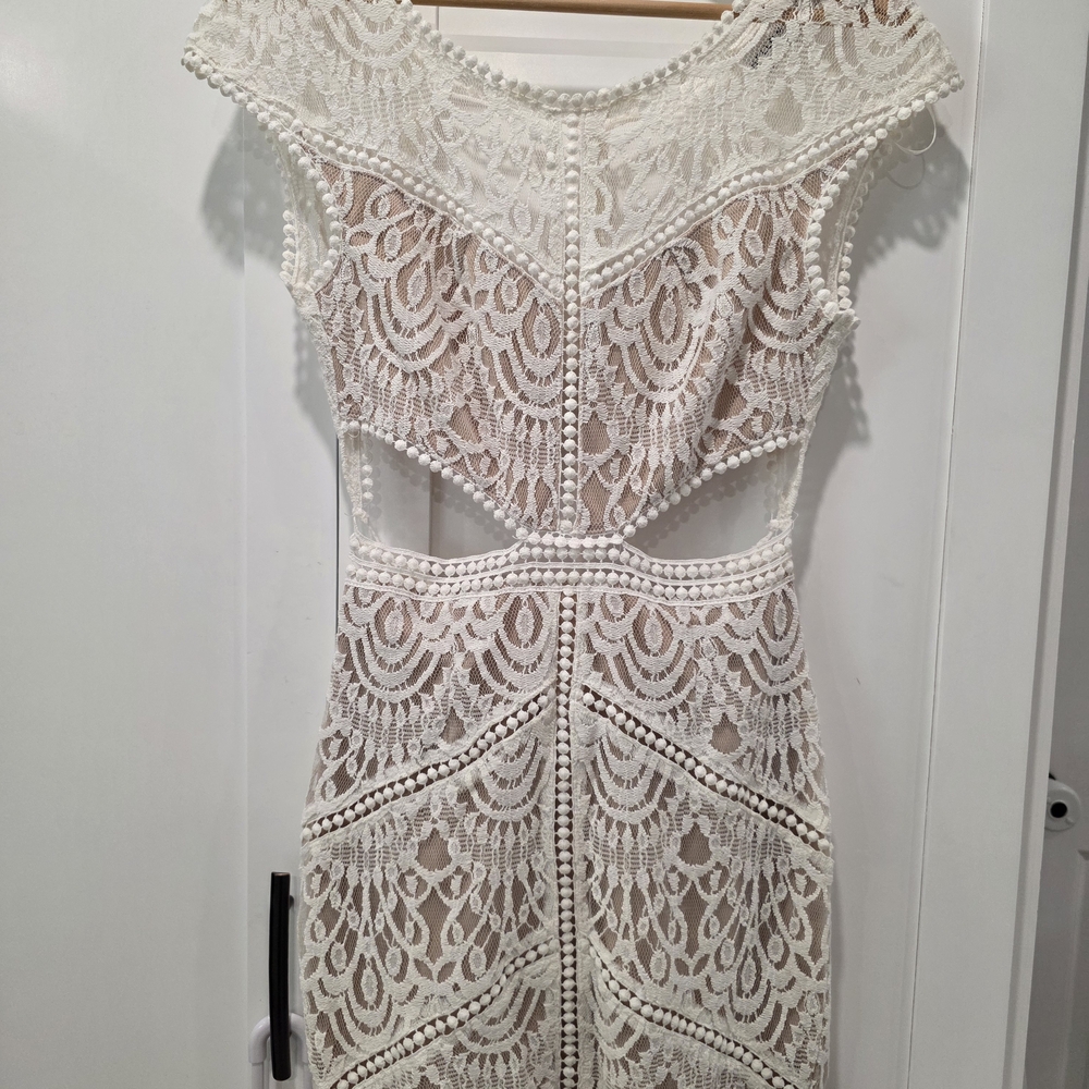 Hello Molly White Lace Mini Dress